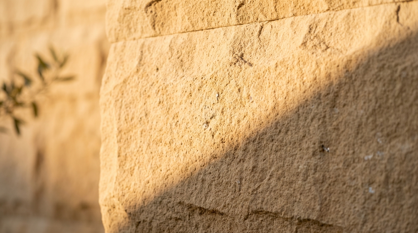 Macro close-up of warm golden sunlight rays and soft diagonal shadow casting morning warmth